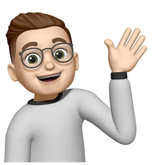 Frederick's memoji waving hello