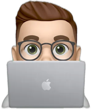 Frederick working at a computer